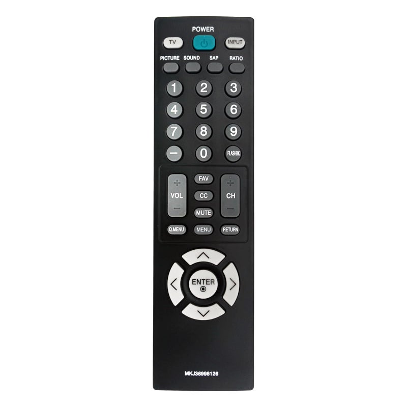 Vinabty New MKJ36998105 Replace Remote fit for LG LCD TV 26LG30-UA 19LG31 22LG31 37LG30 2630 22LG30 26LG30 22LF10 19LF10C 19LF10 19LG30 19LG31 22LG30 22LG31 22LG30DC 26LG30 26LG30DC 42LB50C 42LB5DC 42LC50C - Image 1
